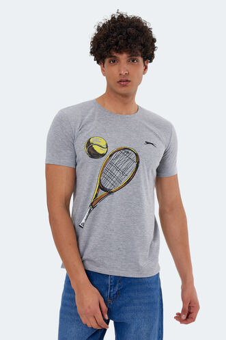 Slazenger KATONS Men's Short Sleeve T-Shirt Gray - Thumbnail