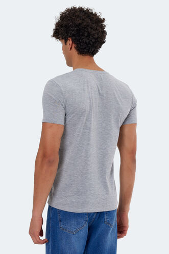 Slazenger KATONS Men's Short Sleeve T-Shirt Gray - Thumbnail