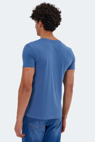 Slazenger KATONS Men's Short Sleeve T-Shirt Indigo - Thumbnail