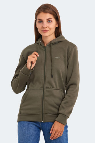 Slazenger - Slazenger KATYA Kadın Sweatshirt Haki