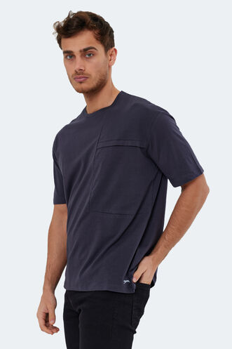 Slazenger KAURI Men's Short Sleeve T-Shirt Anthracite - Thumbnail