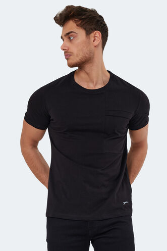 Slazenger KAURI Men's Short Sleeve T-Shirt Black - Thumbnail