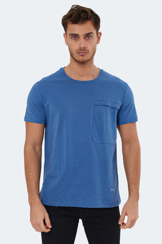 Slazenger KAURI Men's Short Sleeve T-Shirt Indigo - Thumbnail