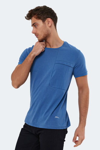 Slazenger KAURI Men's Short Sleeve T-Shirt Indigo - Thumbnail