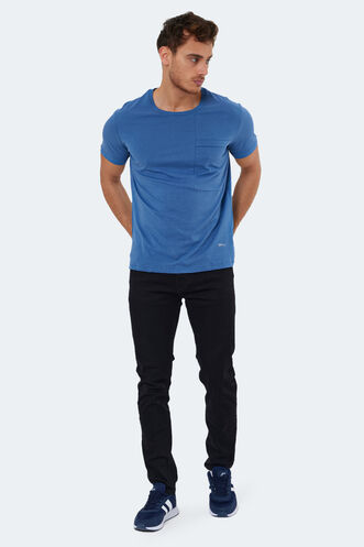 Slazenger KAURI Men's Short Sleeve T-Shirt Indigo - Thumbnail