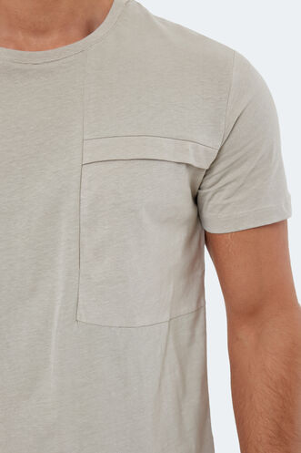 Slazenger KAURI Men's Short Sleeve T-Shirt Stone Grey - Thumbnail