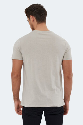 Slazenger KAURI Men's Short Sleeve T-Shirt Stone Grey - Thumbnail