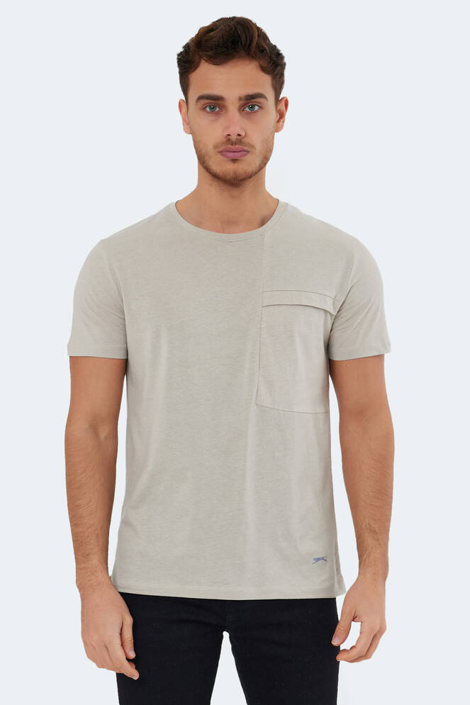 Slazenger KAURI Men's Short Sleeve T-Shirt Stone Grey