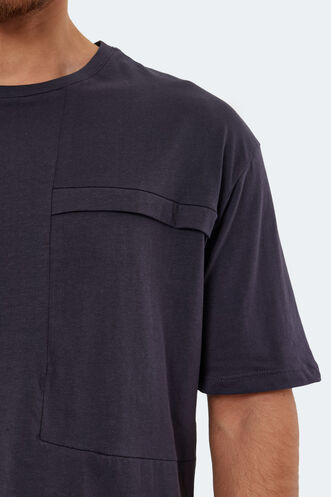 Slazenger KAURI OVER Men's Short Sleeve T-Shirt Anthracite - Thumbnail