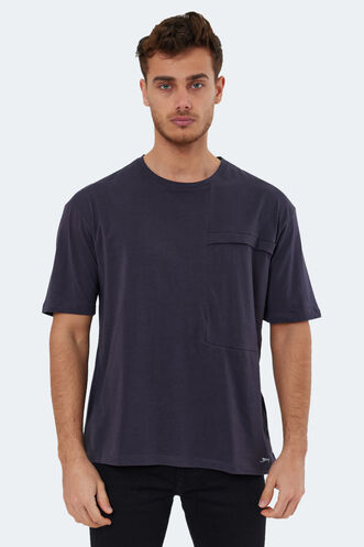 Slazenger KAURI OVER Men's Short Sleeve T-Shirt Anthracite - Thumbnail