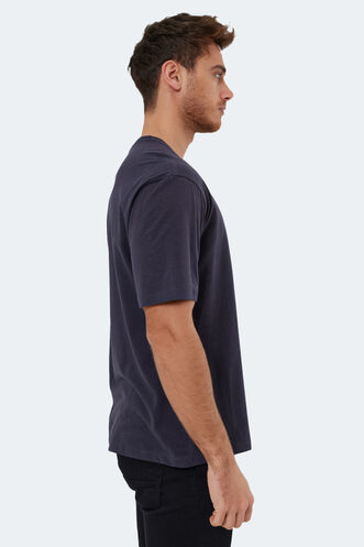 Slazenger KAURI OVER Men's Short Sleeve T-Shirt Anthracite - Thumbnail