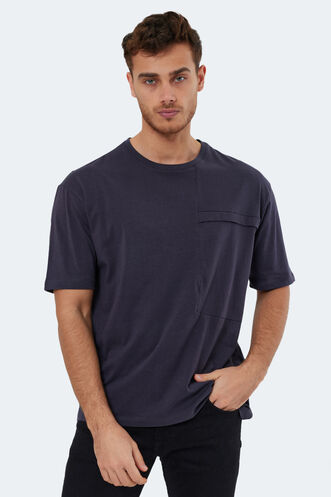 Slazenger KAURI OVER Men's Short Sleeve T-Shirt Anthracite - Thumbnail