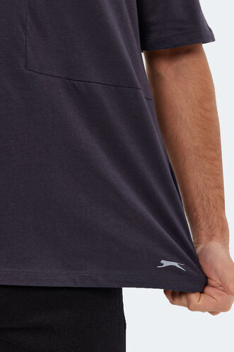 Slazenger KAURI OVER Men's Short Sleeve T-Shirt Anthracite - Thumbnail