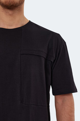 Slazenger KAURI OVER Men's Short Sleeve T-Shirt Black - Thumbnail