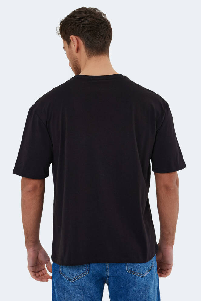 Slazenger KAURI OVER Men's Short Sleeve T-Shirt Black