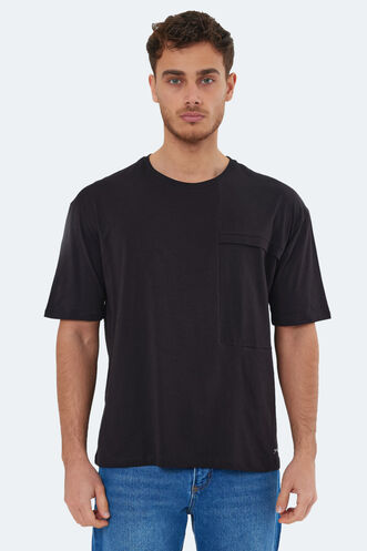 Slazenger KAURI OVER Men's Short Sleeve T-Shirt Black - Thumbnail