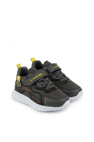 Slazenger KEALA Sneaker Boys' Shoes Dark Gray - Black - Thumbnail