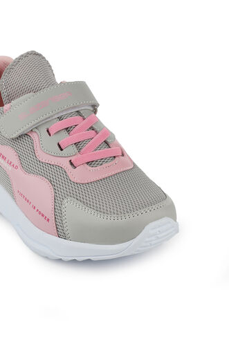 Slazenger KEALA Sneaker Girls' Kids Shoes Gray - Pink - Thumbnail