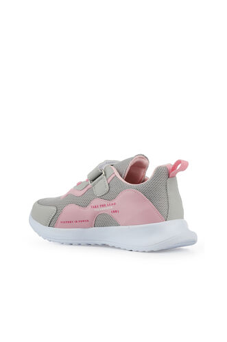 Slazenger KEALA Sneaker Girls' Kids Shoes Gray - Pink - Thumbnail