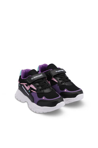 Slazenger KEKOA Sneaker Girl Child Shoes Black - Purple - Thumbnail