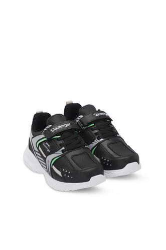 Slazenger KENDALL Unisex Kids Sneaker Shoes Black - White - Thumbnail