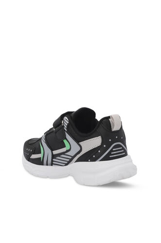 Slazenger KENDALL Unisex Kids Sneaker Shoes Black - White - Thumbnail