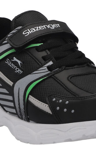 Slazenger KENDALL Unisex Kids Sneaker Shoes Black - White - Thumbnail