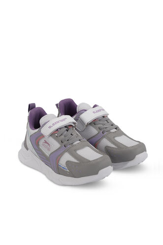 Slazenger KENDALL Unisex Kids' Sneaker Shoes Gray - Fuchsia - Thumbnail