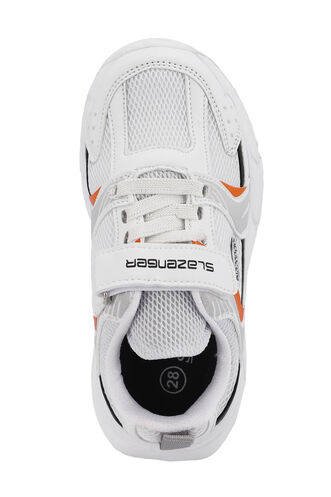 Slazenger KENDALL Unisex Kids' Sneaker Shoes White - Orange - Thumbnail