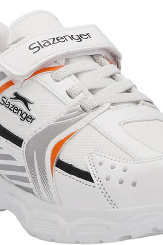 Slazenger KENDALL Unisex Kids Sneaker Shoes White - Orange - Thumbnail