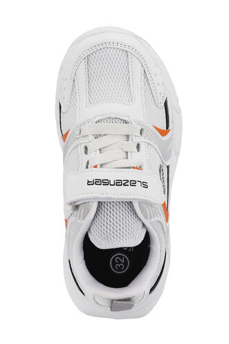 Slazenger KENDALL Unisex Kids' Sneaker Shoes White - Orange - Thumbnail