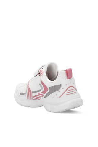 Slazenger KENDALL Unisex Kids Sneaker Shoes White - Pink - Thumbnail