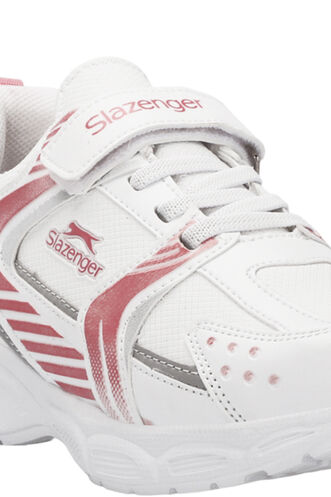 Slazenger KENDALL Unisex Kids Sneaker Shoes White - Pink - Thumbnail