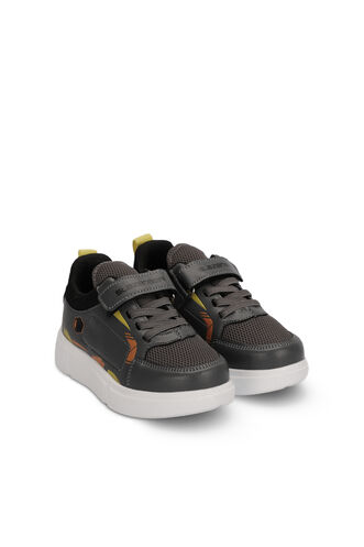 Slazenger KEPA Sneaker Boys' Shoes Dark Gray - Yellow - Thumbnail