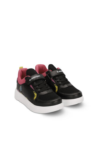 Slazenger KEPA Sneaker Girls Children's Shoes Black - Fuchsia - Thumbnail