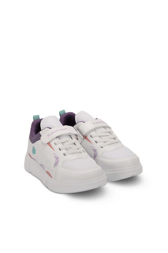 Slazenger KEPA Sneaker Girl Child Shoes White - Purple - Thumbnail