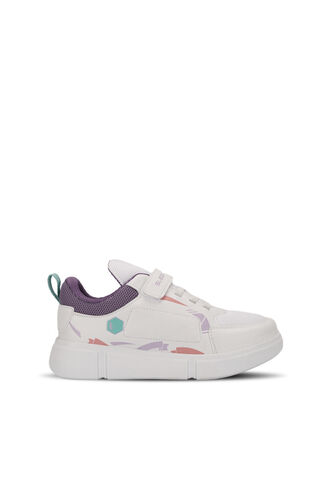 Slazenger KEPA Sneaker Girl Child Shoes White - Purple - Thumbnail