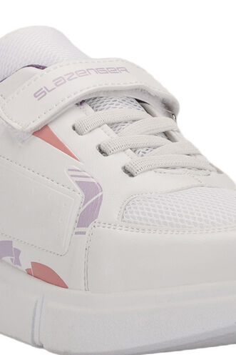 Slazenger KEPA Sneaker Girl Child Shoes White - Purple - Thumbnail