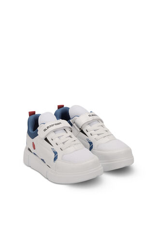 Slazenger KEPA Sneaker Children's Shoes White - Saks Blue - Thumbnail