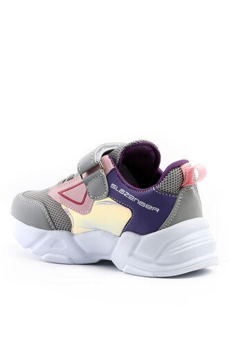 Slazenger KEVAN Sneaker Girls Children's Shoes Gray - Pink - Thumbnail