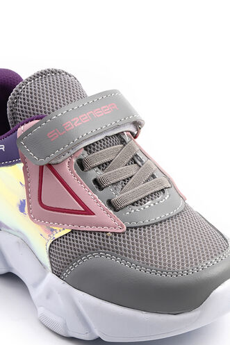 Slazenger KEVAN Sneaker Girls Children's Shoes Gray - Pink - Thumbnail