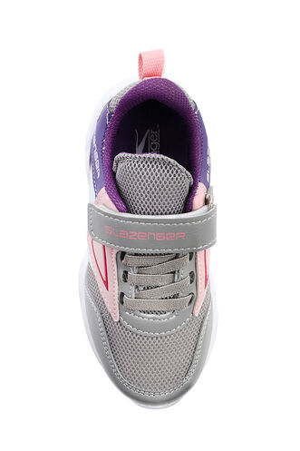 Slazenger KEVAN Sneaker Girls Children's Shoes Gray - Pink - Thumbnail