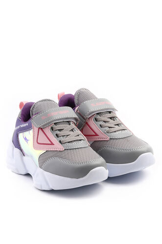 Slazenger KEVAN Sneaker Girls Children's Shoes Gray - Pink - Thumbnail