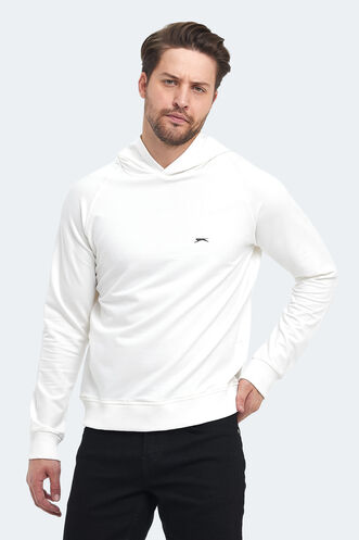 Slazenger KICKER Erkek Sweatshirt Kırık Beyaz - Thumbnail