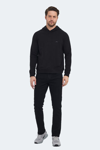 Slazenger KICKER Erkek Sweatshirt Siyah - Thumbnail