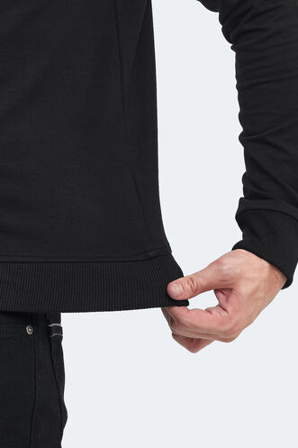 Slazenger KICKER Erkek Sweatshirt Siyah - Thumbnail