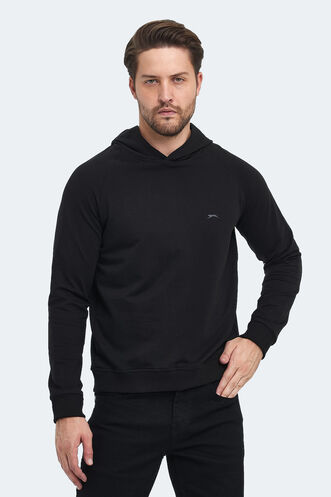 Slazenger KICKER Erkek Sweatshirt Siyah - Thumbnail