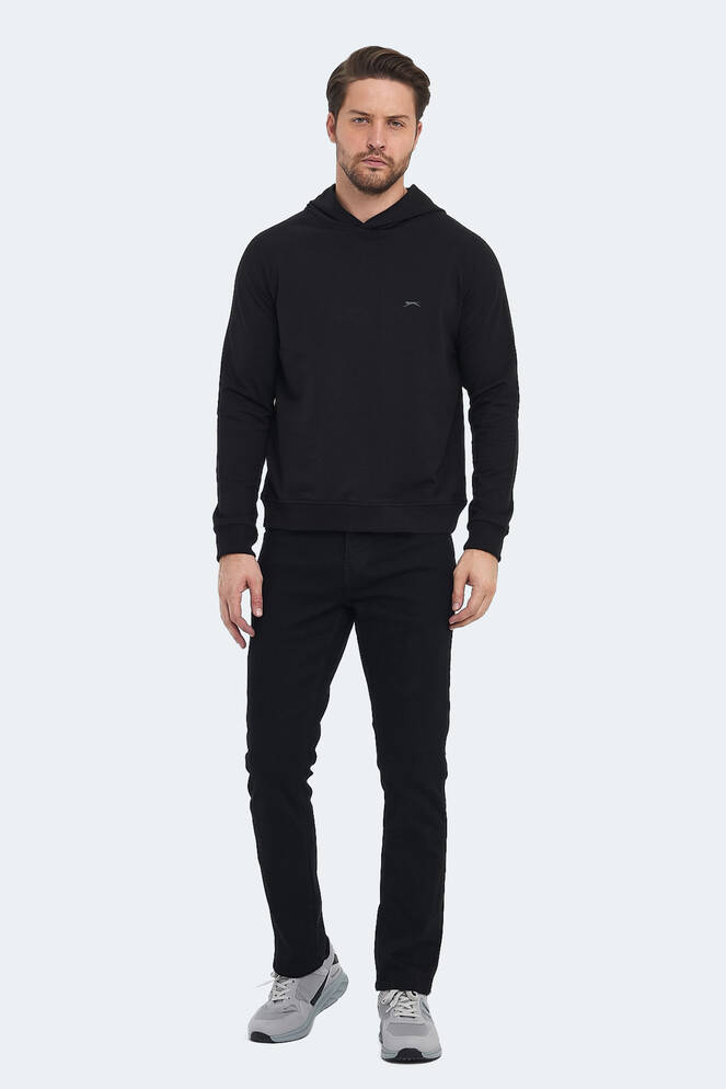 Slazenger KICKER Erkek Sweatshirt Siyah