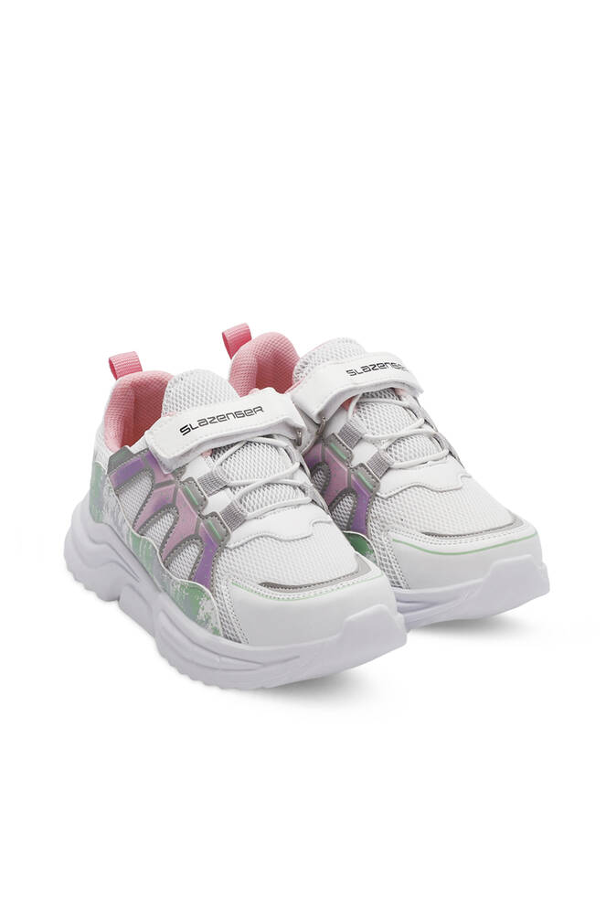 Slazenger KIKI Girls' Kids' Sneaker Shoes White - Green