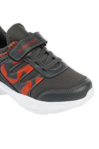 Slazenger KING Sneaker Boys' Shoes Dark Gray - Orange - Thumbnail